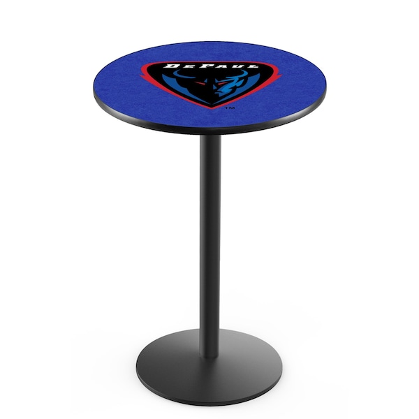 42" Blk Wrinkle DePaul Pub Table